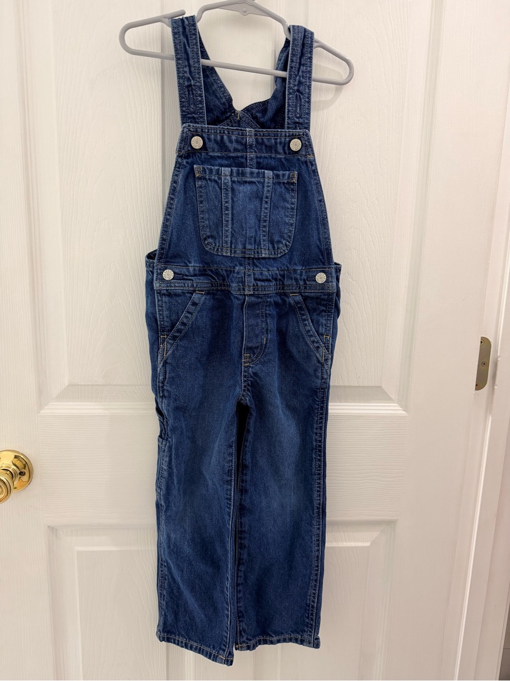 Gap Boys Size 4 Denim Carpenter Bib Overalls Blue Jean Utility